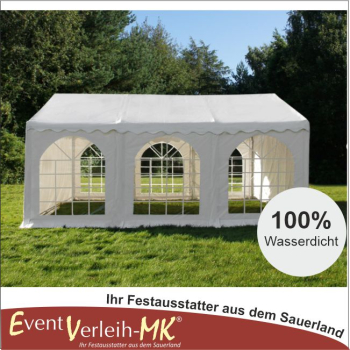 Festzelt 8x10m; weiß, feuersicher